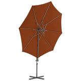 Cantilever Garden Parasol with Steel Pole Terracotta 300 cm 312313