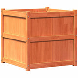 Garden Planter Wax Brown 70x70x70 cm Solid Wood Pine 837436