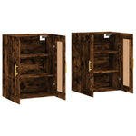 Wall Mounted Cabinets 2 pcs Smoked Oak Engineered Wood 3198006
