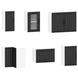 11 Piece Kitchen Cabinet Set "Kalmar" Black Engineered Wood 3314942