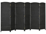 6 Panel Folding Room Divider, Freestanding Privacy Screen for Living Room, Bedroom and Office, 240 x T3398P423078