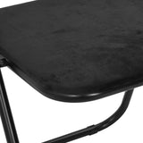 Folding Chair 2 pcs Black 48 x 44 x 78 cm Velvet 42029068