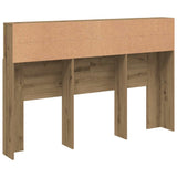 Headboard Cabinet Artisan Oak 160x19x103.5 cm Engineered Wood 856871