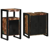 Bathroom Furniture Set 2 pcs Brown Solid reclaimed wood 3305601