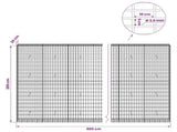 Gabion with 3.5 mm Wire and 5x10 cm Mesh 900x30x200 cm 3462780