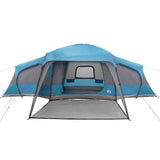 Family Tent with Porch Dome 9-Person Blue Waterproof 4009585
