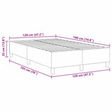 Platform Bed Frame Light Grey 120 x 190 cm Fabric 3337397