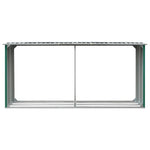 Garden Log Storage Shed Galvanised Steel 330x92x153 cm Green 47086