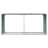 Garden Log Storage Shed Galvanised Steel 330x92x153 cm Green 47086