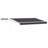 Electric Retractable Awning Anthracite and White 3.5 x 2 m 3419895