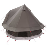 Tipi Tent with Roof Brown Grey 250 x 250 cm Polyester and Steel 42029022