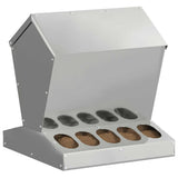 Chicken Feeder Silver 40 x 40 x 45 cm Galvanised Steel 874680