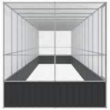 Aviary with Extension Silver 1246x207x212 cm Steel 3214276