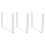 Dining Table Legs V-Shape 3 pcs White 100x cm Steel 4012673