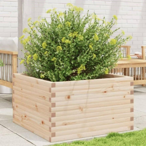 ZNTS Garden Planter 80x80x46 cm Solid Wood Pine 3282419