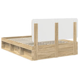 Bed Frame with Headboard Sonoma 140 x 200 cm Solid Pine Wood 3412481