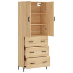 Highboard Sonoma Oak 69.5x34x180 cm Engineered Wood 3195846