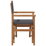 Director Chair Grey Solid Teak Wood 42008018