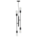 Ceiling Light with Filament Bulbs 2 W Black E27 281439