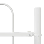 ZNTS White Garden Fence with Hoop Top - 13.6 x 0.8 m - Steel 3334164