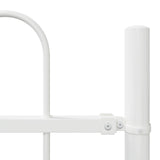 ZNTS White Garden Fence with Hoop Top - 13.6 x 0.8 m - Steel 3334164