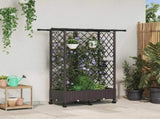 Raised Bed with Trellis and Roof Brown 124 x 40 x 127 cm PP 3423033
