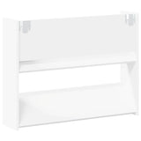 Wall Shoe Cabinet 2 pcs White 80x18x60 cm Engineered Wood 806742