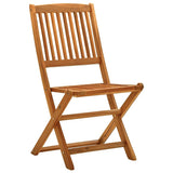 Garden Dining Set Brown Solid Acacia Wood Medium Foldable 3203353