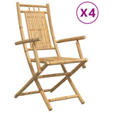 Folding Garden Chairs 4 pcs 53x66x99 cm Bamboo 3278514