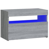 Bedside Cabinet with LED Lights Grey Sonoma 60x35x40 cm 3152828