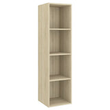 4 Piece TV Cabinet Set Sonoma Oak Engineered Wood 3079775