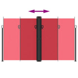 Retractable Side Awning Red 200x1000 cm 4004762