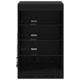 LED Sideboard Black Oak 41 x 37 x 67 cm Engineered Wood 863053