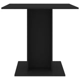 ZNTS Dining Table Black 80x80x75 cm Engineered Wood 800253