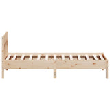 Bed Frame without Mattress 75x190 cm Small Single Solid Wood Pine 842678