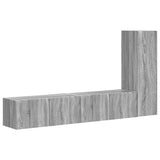 TV Cabinet Set Wall-mounted 3 pcs Grey Sonoma Engineered Wood 3408994