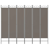 6-Panel Room Divider Anthracite 240x220 cm Fabric 350176