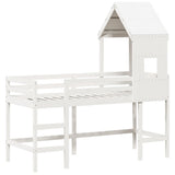 Loft Bed with Ladder and Roof without Mattress White 80x200 cm 3282029