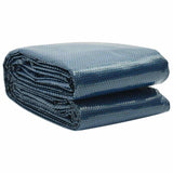 Floating PE Solar Pool Film 975x488 cm Black and Blue 92989