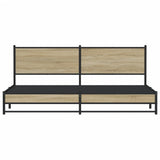 Metal Bed Frame without Mattress Sonoma Oak 193x203 cm 3301397