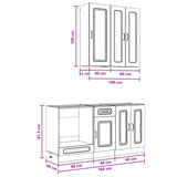 Kitchen Unit KALMAR 5 pcs High Gloss White Engineered Wood 3438249