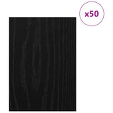 Decor Panels 50 pcs Black Oak 30 x 42 x 0.27 cm Engineered Wood 885586