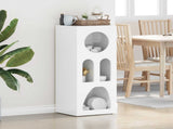 Sideboard High Gloss White 40 x 35 x 100.5 cm Engineered Wood 891308