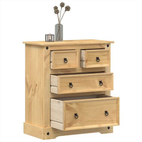 ZNTS Chest of Drawers Corona 80x43x91 cm Solid Wood Pine 4005670