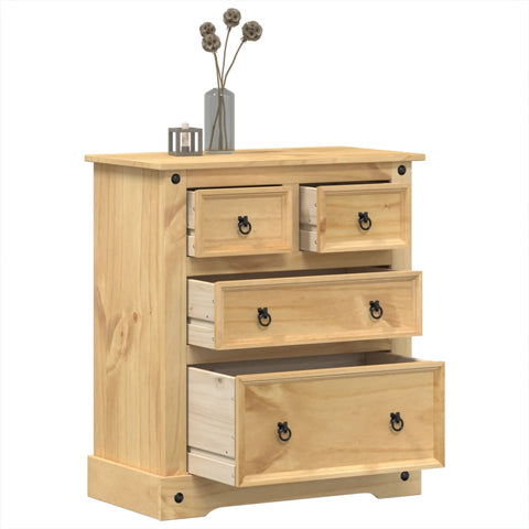 Chest of Drawers Corona 80x43x91 cm Solid Wood Pine 4005670