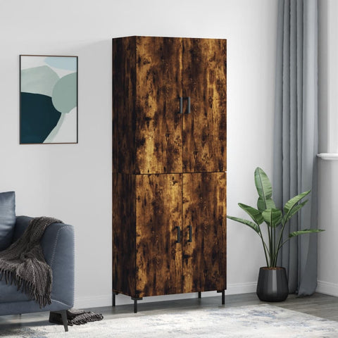 Highboard Smoked Oak 69.5x34x180 cm Engineered Wood 3195680