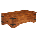 ZNTS Coffee Table Solid Acacia Wood Honey Finish 110x55x35 cm 245654