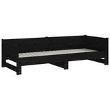 Pull-out Day Bed without Mattress Black 2x cm 820261