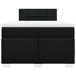 ZNTS Box Spring Bed with Mattress Black 120x200 cm Fabric 3285857