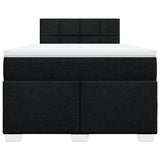 ZNTS Box Spring Bed with Mattress Black 120x200 cm Fabric 3285857